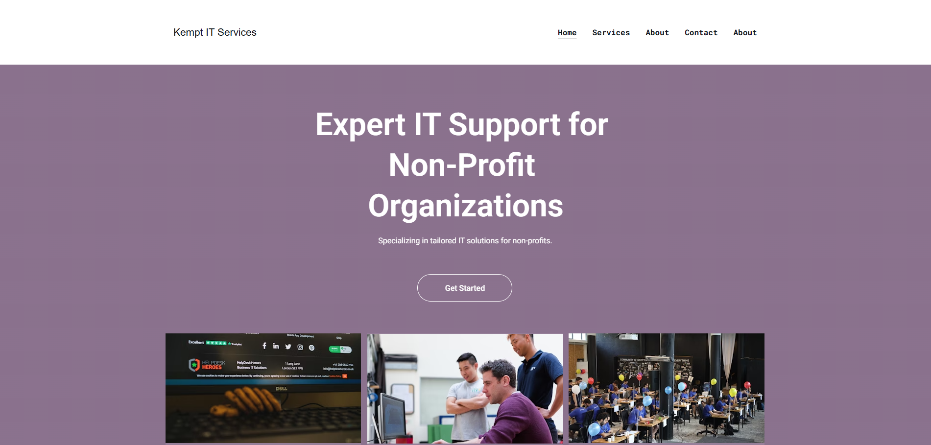 Kempt IT Services Homepage - Expert IT Support for Non-Profit Organizations
